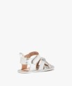 Chaussons de naissance bébé fille sandales métallisées à scratch